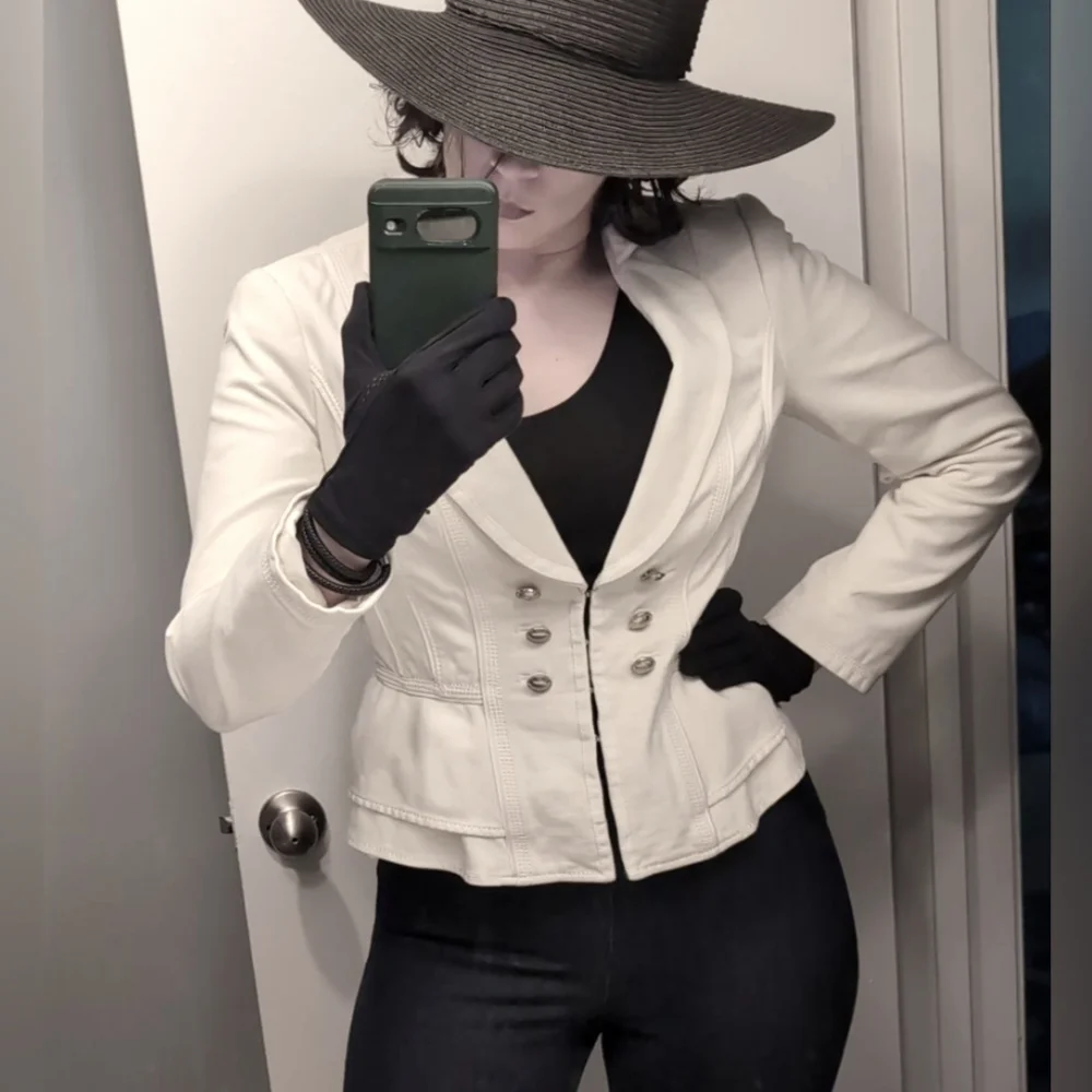 Ivory Steampunk Jacket - Picture 1 of 10